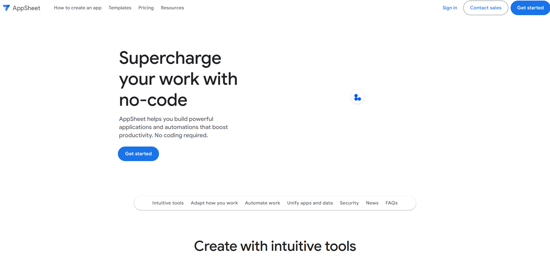 AppSheet product reference
