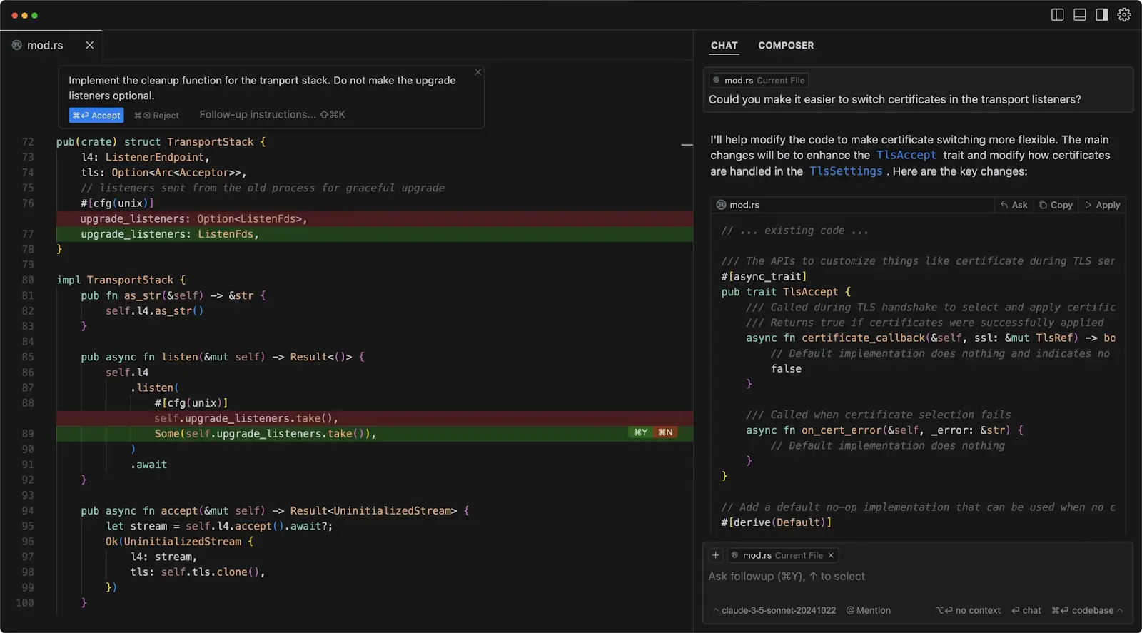 Cursor product reference